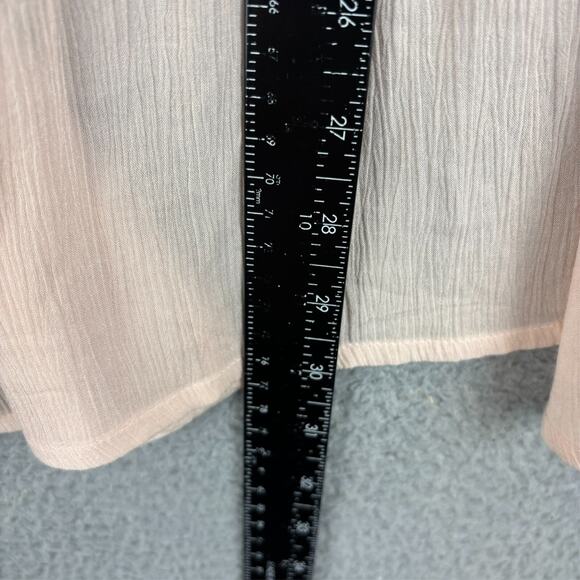 Boho Embroidered Tunic Medium Lagenlook Cottagecore Coquette Gauzy Flowy Tank - Picture 6 of 9